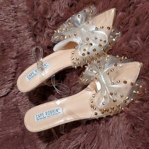 Cape Robbin Clear Spike High Heels NWOT
